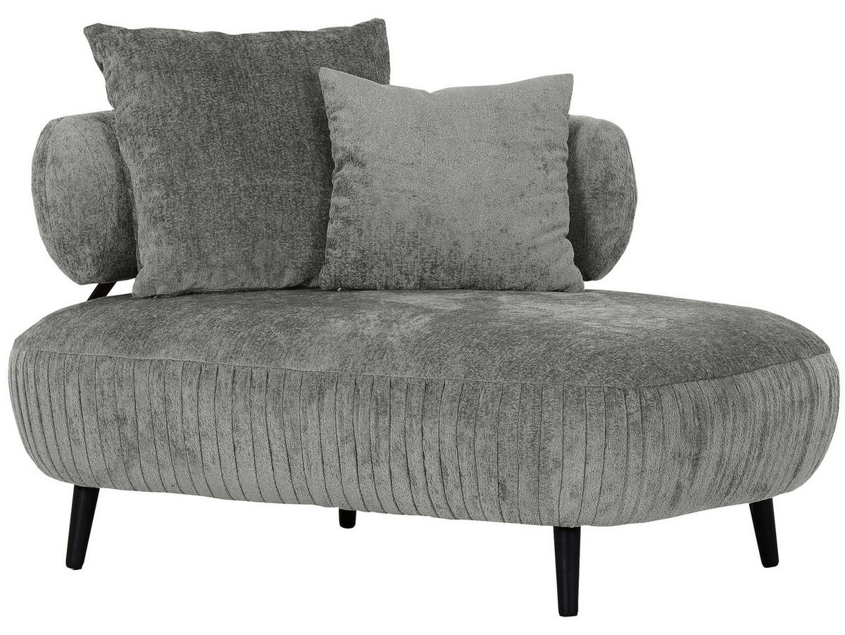 RÉCAMIERE in Chenille Grau  - Schwarz/Grau, Design, Holz/Textil (110/85/170cm) - Landscape