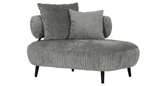 RÉCAMIERE Belisa in Chenille Grau  - Schwarz/Grau, Design, Holz/Textil (110/85/170cm) - Landscape