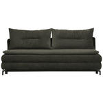 SCHLAFSOFA  in Webstoff Olivgrün  - Schwarz/Olivgrün, MODERN, Textil/Metall (208/73/92/102cm) - Novel