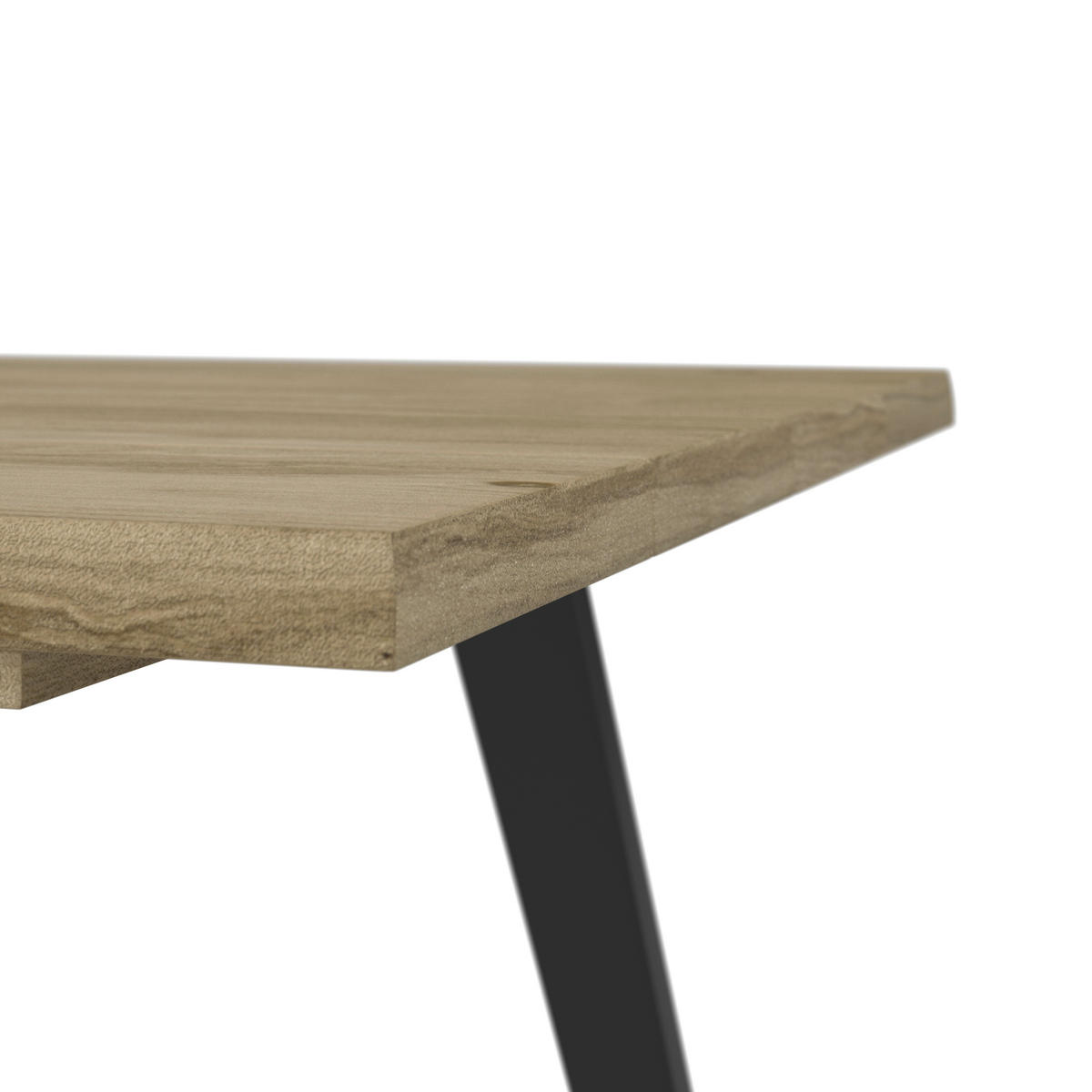 ZÁHRADNÝ STÔL, drevo, kov, 180/76/90 cm - čierna/farba akácie, Modern, kov/drevo (180/76/90cm) - Ambia Garden