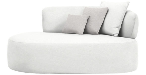 RÉCAMIERE in Bouclé Creme, Hellrosa  - Hellrosa/Creme, MODERN, Kunststoff/Textil (166/86/105cm) - Hom`in