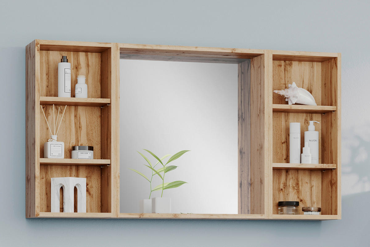 WANDSPIEGEL 120/64/18 cm  - Eiche Wotan, Modern, Glas/Holzwerkstoff (120/64/18cm) - Held