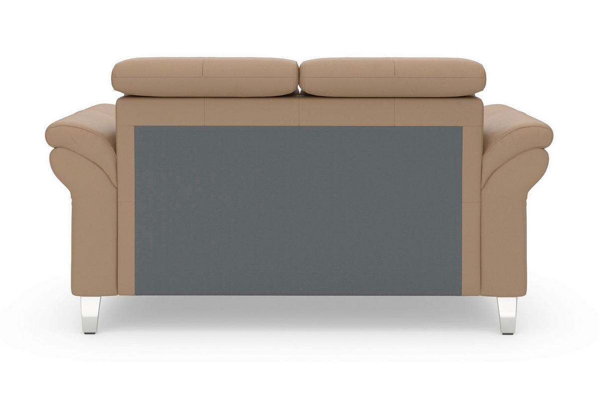 2-SITZER-SOFA ARNGAST E Cappuccino Echtleder  - Chromfarben/Cappuccino, Basics, Leder/Textil (156/84/93cm) - Sit & More