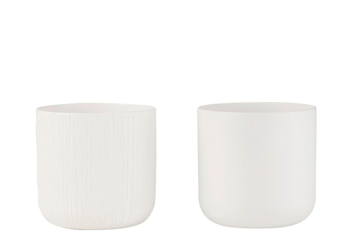 ÜBERTOPF - Weiss, Basics, Keramik (20,5/20,5/20cm)