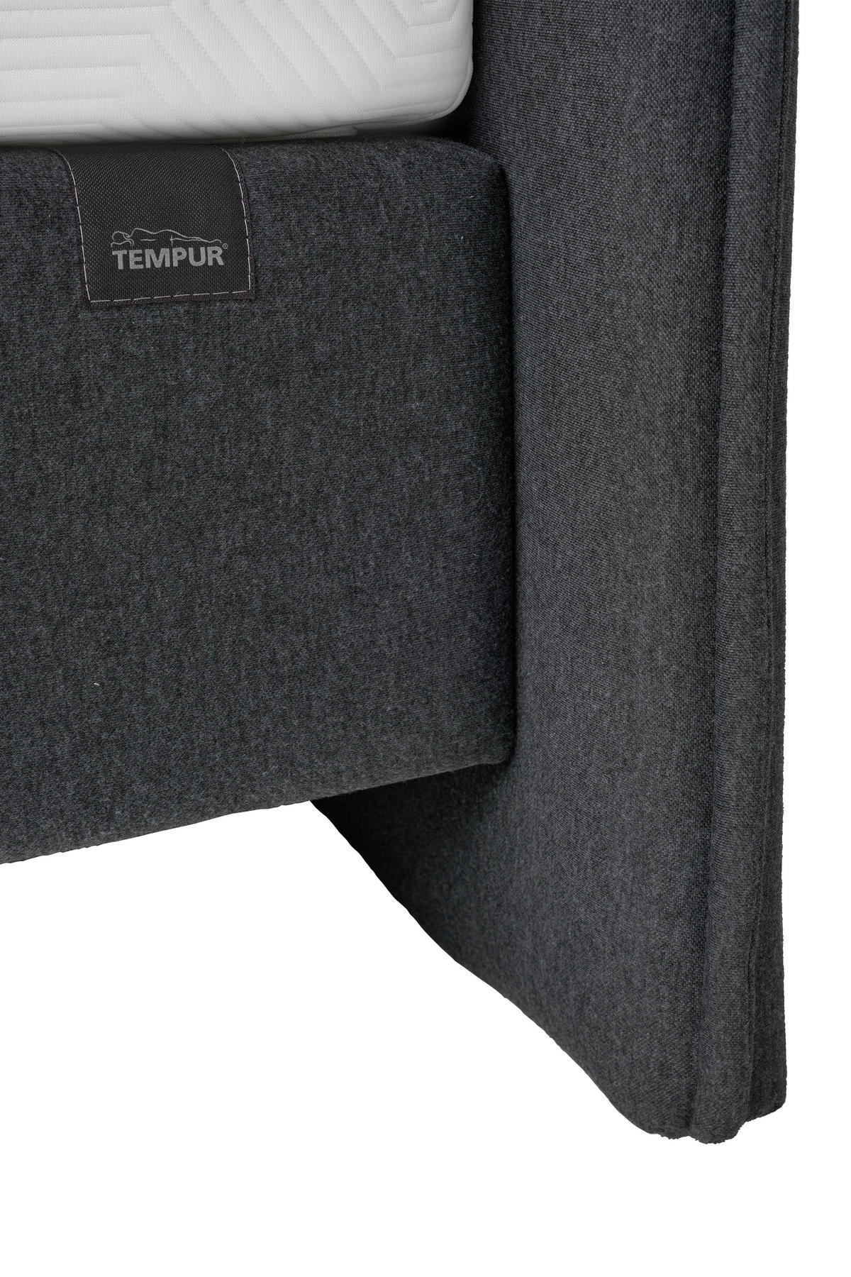 BOXSPRINGBETT 180/200 cm,  in Anthrazit, Matratze, funktional  - Anthrazit/Schwarz, Design, Holz/Textil (180/200cm) - Tempur