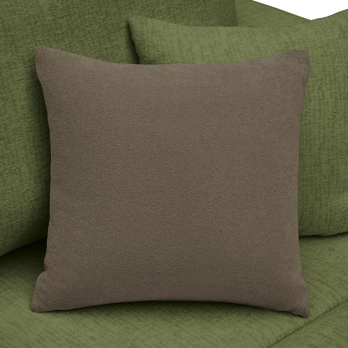 SCHLAFSOFA in Chenille, Jacquard Olivgrün  - Schwarz/Braun, Kunststoff/Textil (245/74-90/104cm) - MID.YOU