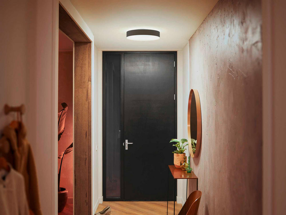 LED-DECKENLEUCHTE  38,1/8,4 cm    - Schwarz, Design, Kunststoff (38,1/8,4cm) - Philips HUE