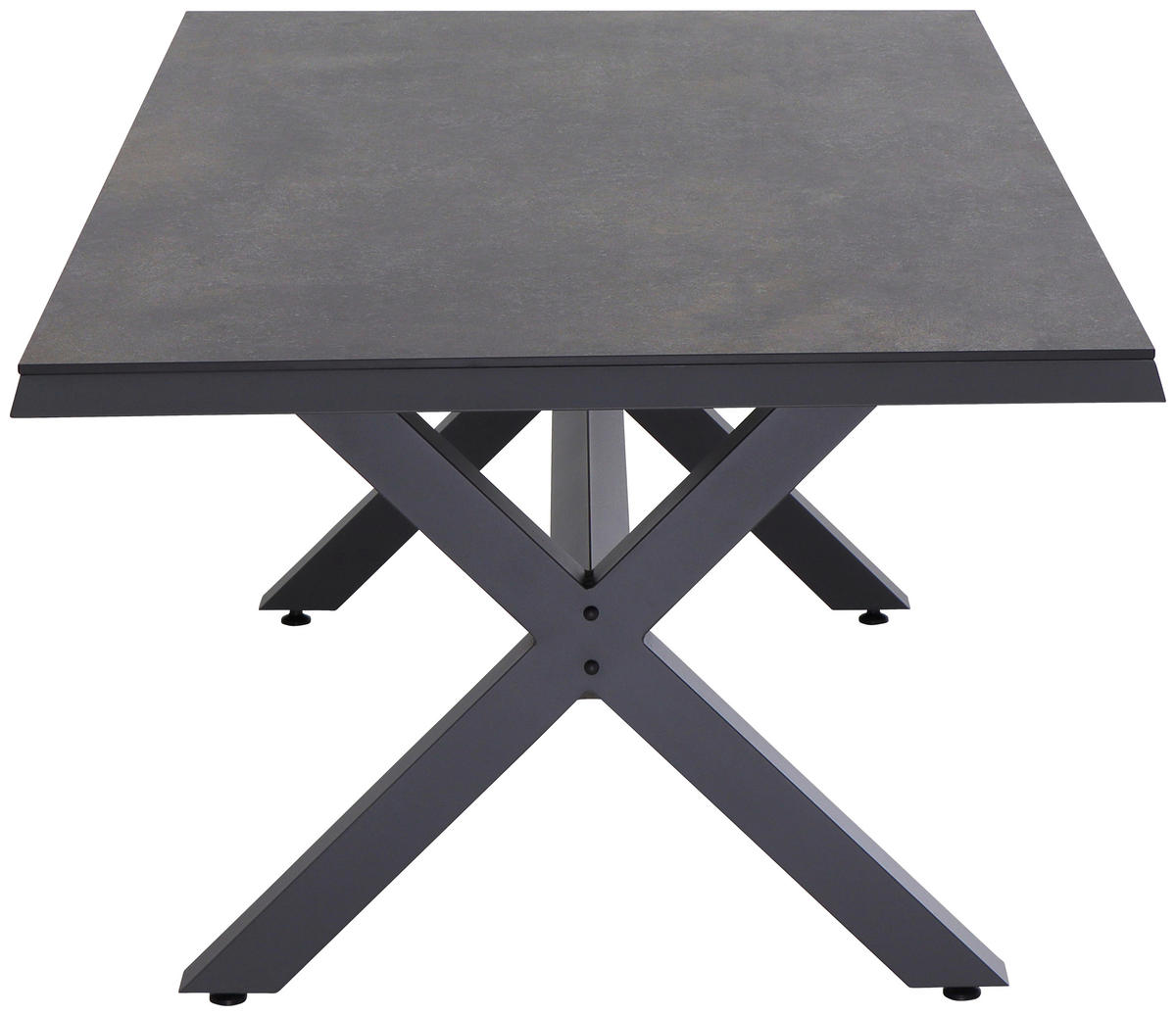 GARTENTISCH 200/100/74 cm Metall rechteckig  - Anthrazit/Titanfarben, Basics, Kunststoff/Metall (200/100/74cm) - Siena Garden
