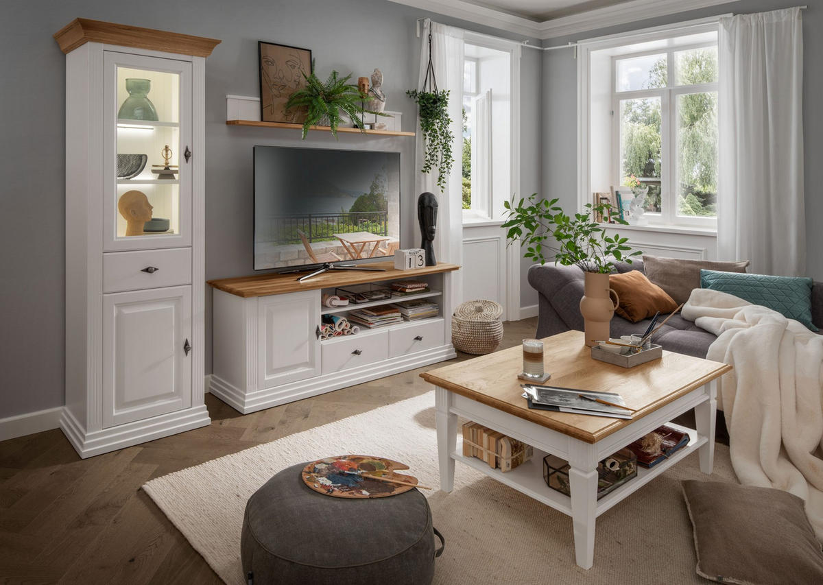 LOWBOARD WZ-0622  in 178/6/4 cm  - Weiß, Design, Holz (178/6/4cm) - Livetastic