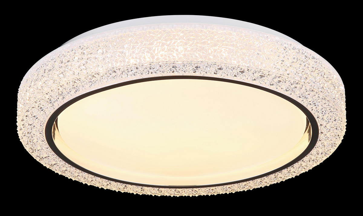 STROPNÍ LED SVÍTIDLO, 40/8 cm  - čiré/opál, Konvenční, kov/plast (40/8cm) - Globo