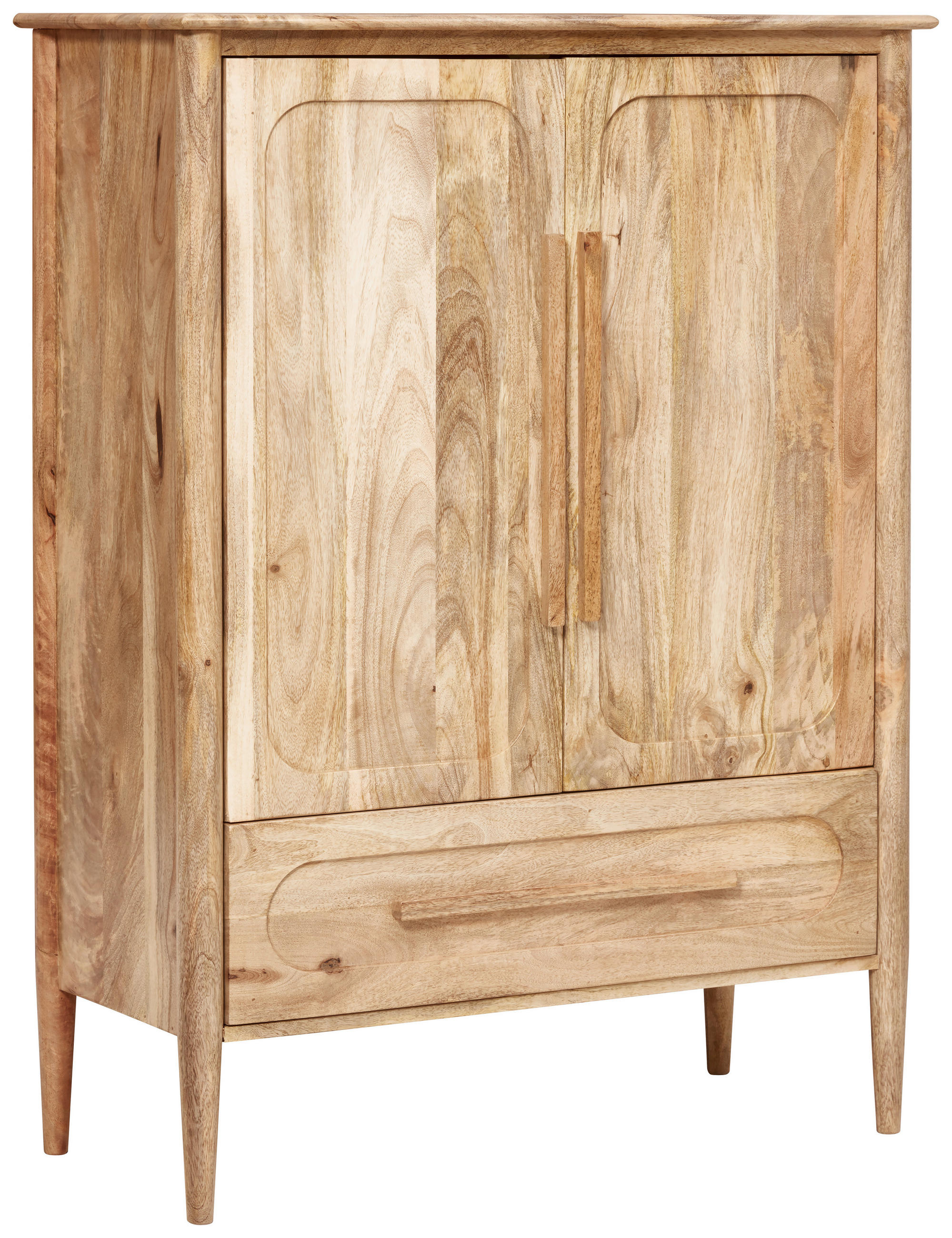 Livetastic VYSOKÁ KOMODA, mangové drevo, prírodná farba, 90/120/40 cm