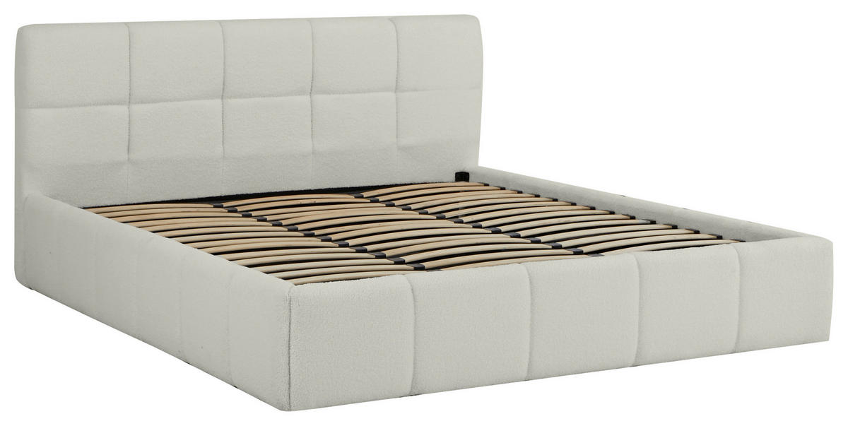ČALÚNENÁ POSTEĽ, 180/200 cm, béžová - čierna/béžová, Modern, kov/drevo (180/200cm) - Livetastic