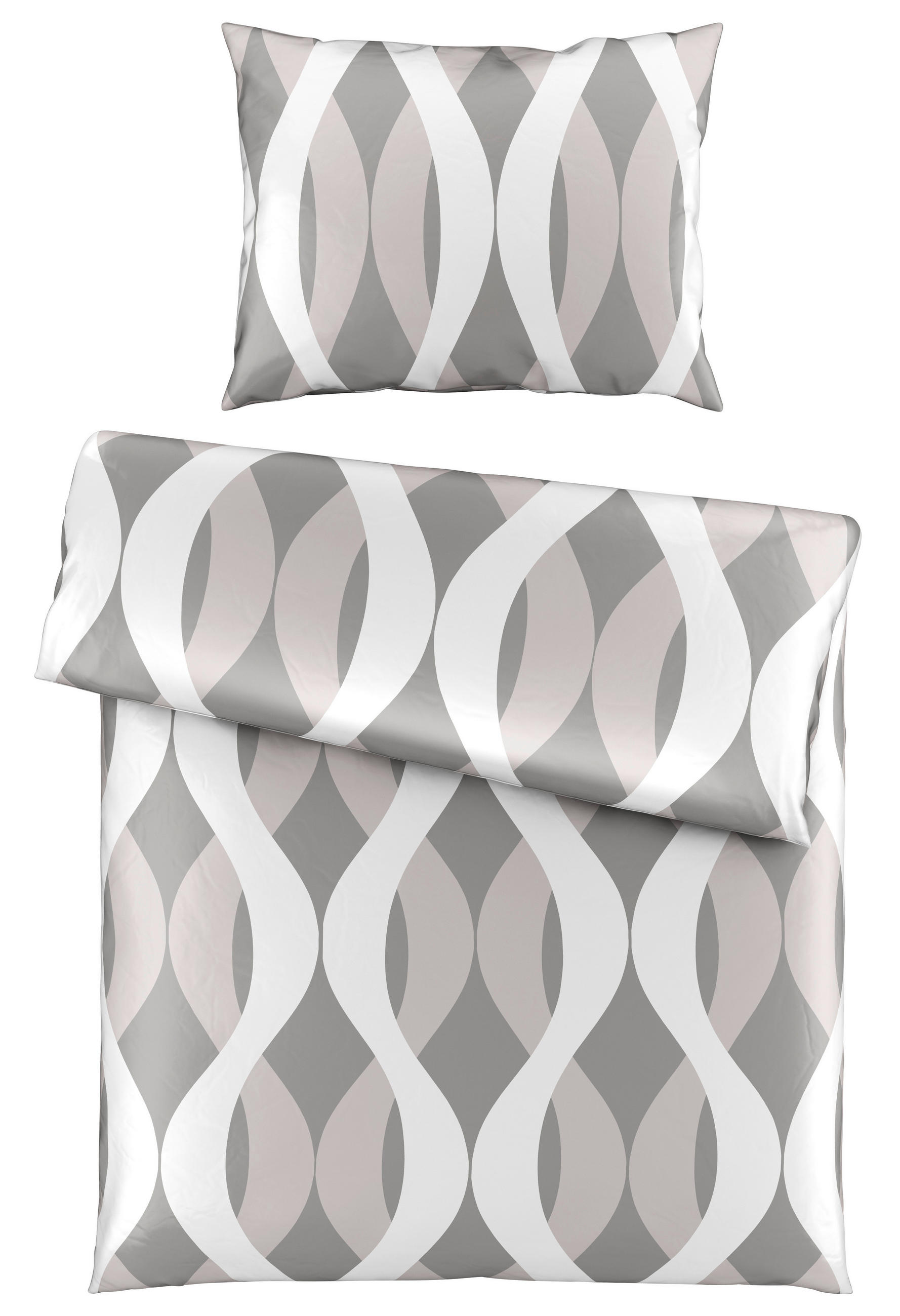 BETTWÄSCHE TIRANA Mikrofaser 140/200 cm  - Grau, KONVENTIONELL, Textil (140/200cm) - Boxxx