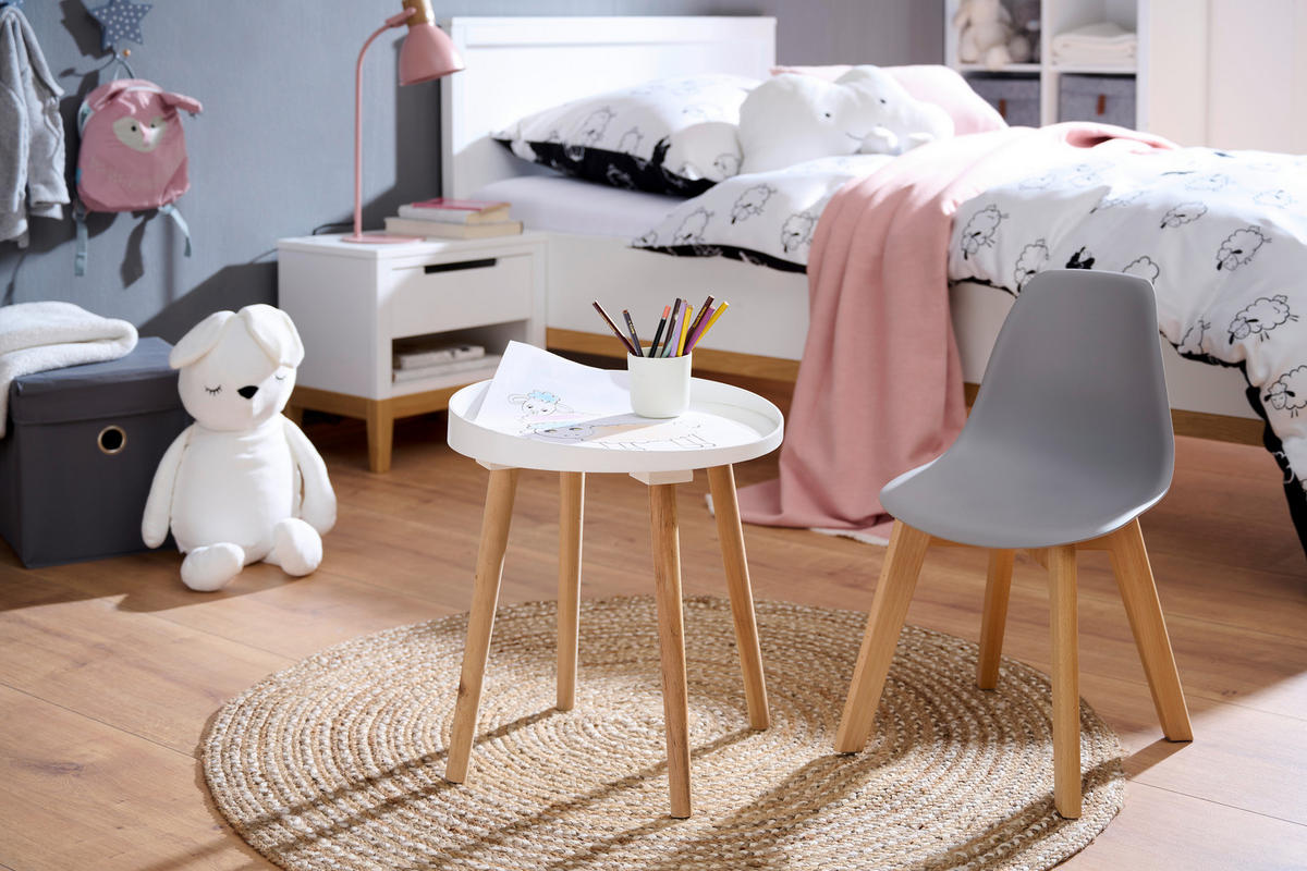 DJEČJA STOLICA   - siva/boje bukve, Trend, drvo/plastika (31/57/38cm) - My Baby Lou