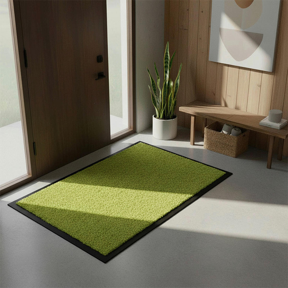 SZENNYFOGÓ SZŐNYEG - világoszöld, Basics, műanyag (90/0,9/150cm)