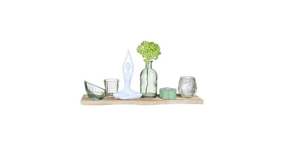 DEKOVASE - Multicolor, LIFESTYLE, Glas/Holz (50/12,5/19,5cm) - Ambia Home