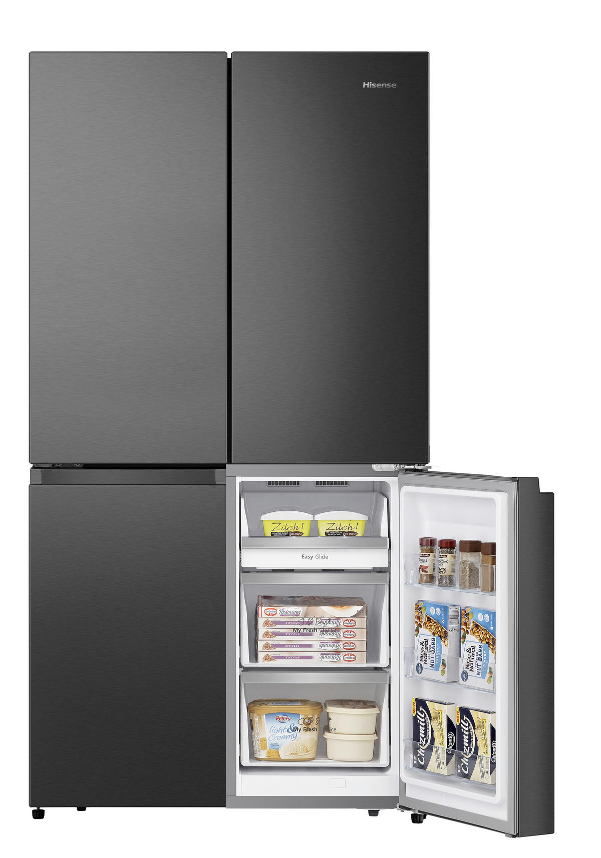 MULTI-DOOR 91,2/178,5/72,5 cm RQ758N4SAFE  - Schwarz, MODERN, Metall (91,2/178,5/72,5cm) - Hisense
