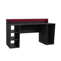 GAMINGTISCH Schwarz  - Schwarz, MODERN, Holzwerkstoff/Kunststoff (160/72/91cm) - MID.YOU
