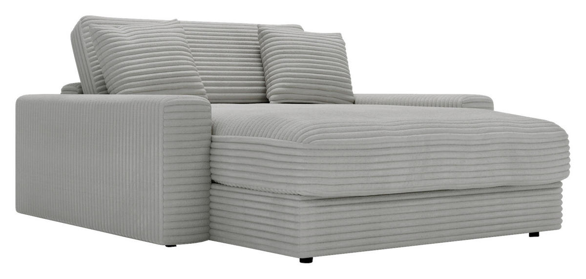 XXL-SESSEL Cord Hellgrau    - Hellgrau/Schwarz, MODERN, Kunststoff/Textil (160/87/190cm) - Carryhome