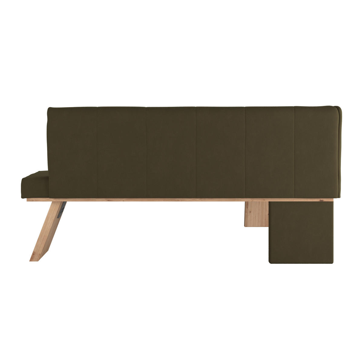 ECKBANK 150/185 cm Webstoff Grün   - Eichefarben/Grün, KONVENTIONELL, Textil (150/185cm) - Livetastic