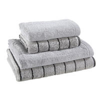 FROTTIERSET Silberfarben, Platinfarben 4-teilig  - Platinfarben/Silberfarben, Basics, Textil - Cawoe