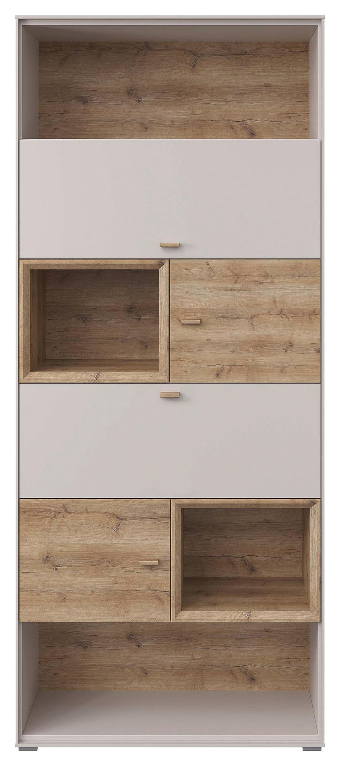 REGAL  90/214/38 cm Eichefarben, Sandfarben  - Sandfarben/Eichefarben, KONVENTIONELL, Holz/Holzwerkstoff (90/214/38cm) - Hom`in