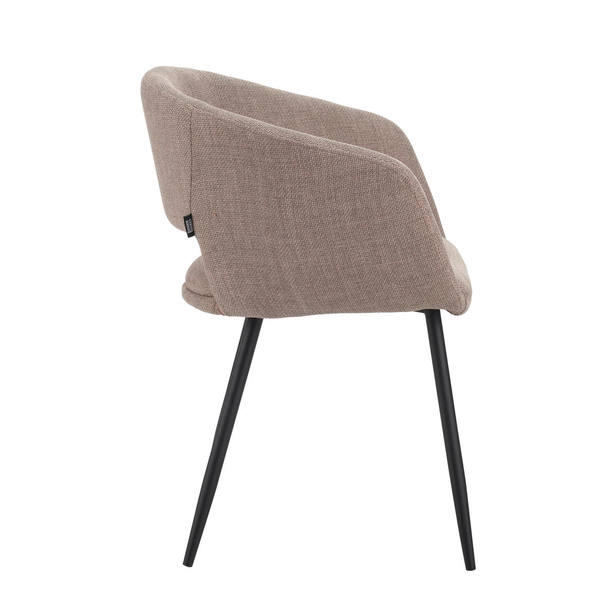 ARMLEHNSTUHL Webstoff Taupe  - Taupe/Schwarz, MODERN, Textil/Metall (59/78/55cm) - MID.YOU