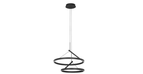 LED-HÄNGELEUCHTE 60/150 cm - Schwarz, Design, Metall (60/150cm) - Dieter Knoll