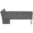 ECKBANK 213/155 cm  in Anthrazit  - Anthrazit/Schwarz, Design, Textil/Metall (213/155cm) - Novel