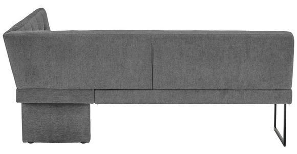 ECKBANK 213/155 cm  in Anthrazit  - Anthrazit/Schwarz, Design, Textil/Metall (213/155cm) - Novel