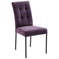 STOLIČKA, 46/91/61 cm - čierna/fialová, Design, kov/textil (46/91/61cm) - Xora