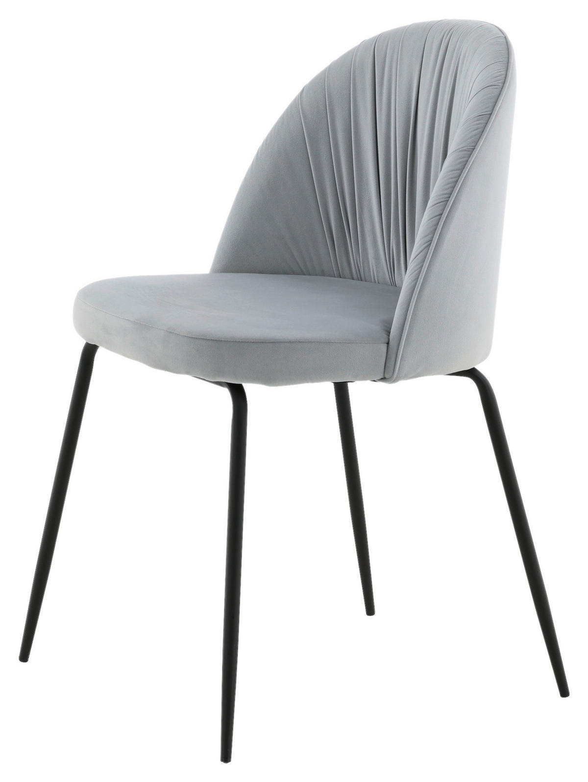 STUHL-SET  in Stahl  - Hellgrau, Design, Textil/Metall (49/79.5/50cm) - Livetastic