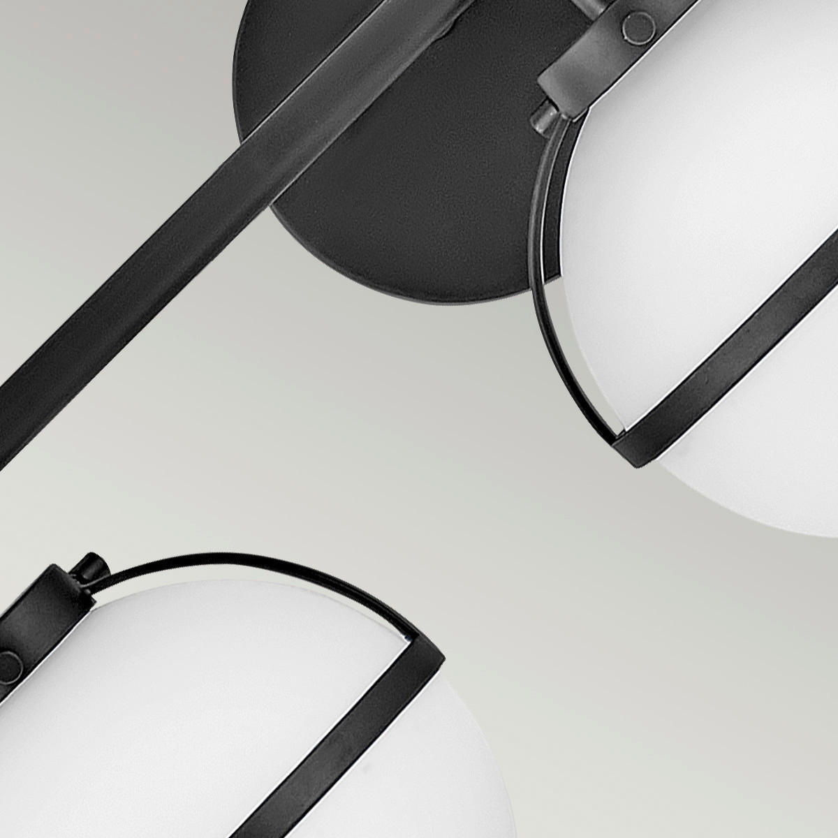 BADEZIMMER-WANDLEUCHTE - Schwarz, Konventionell, Glas/Metall (60.0/23/19.3cm) - Elstead Lighting