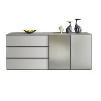 SIDEBOARD Taupe  210/90/45 cm  - Taupe/Schwarz, Design, Glas/Holzwerkstoff (210/90/45cm) - Ambiente