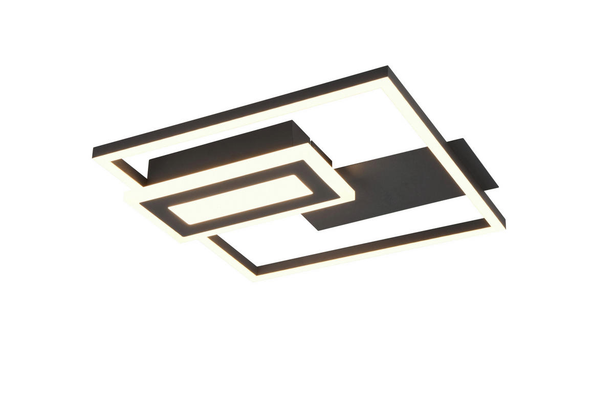 LED-DECKENLEUCHTE     - Schwarz, Basics, Metall (30,0/4,5/33,0cm)