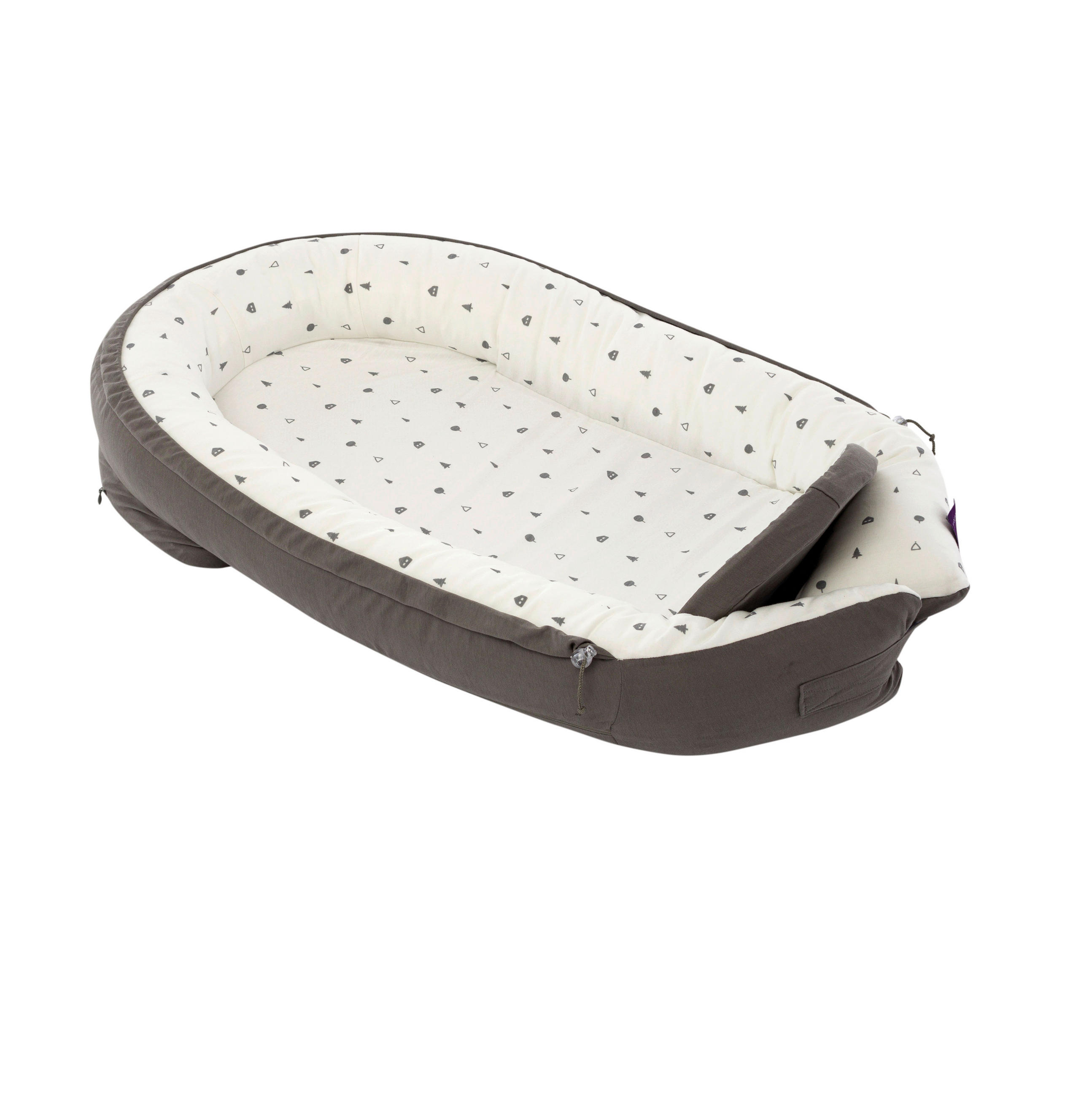 KUSCHELNEST Home Premium  84/47/13 cm   - Dunkelgrau/Weiß, Basics, Textil (84/47/13cm) - Träumeland