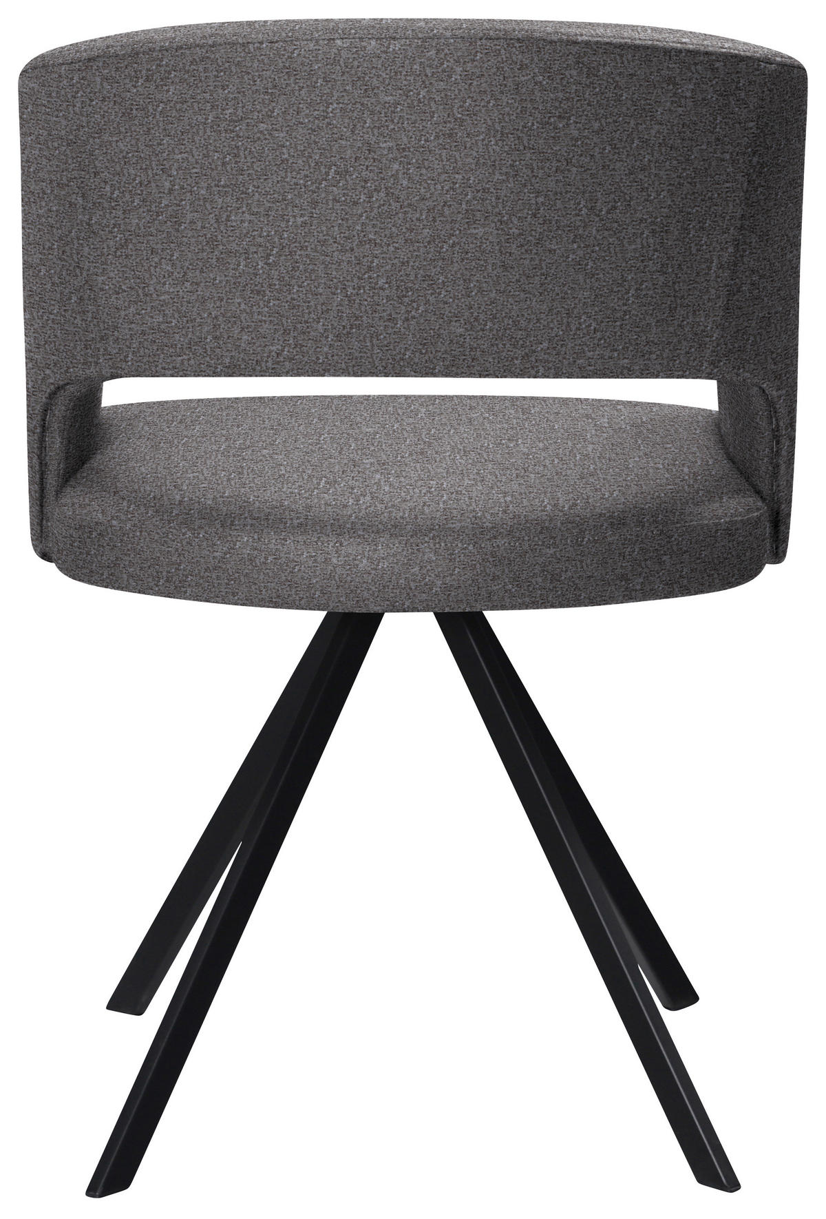 ARMLEHNSTUHL  in Stahl Samt  - Schwarz/Grau, KONVENTIONELL, Textil/Metall (56/84/59cm) - Moderano