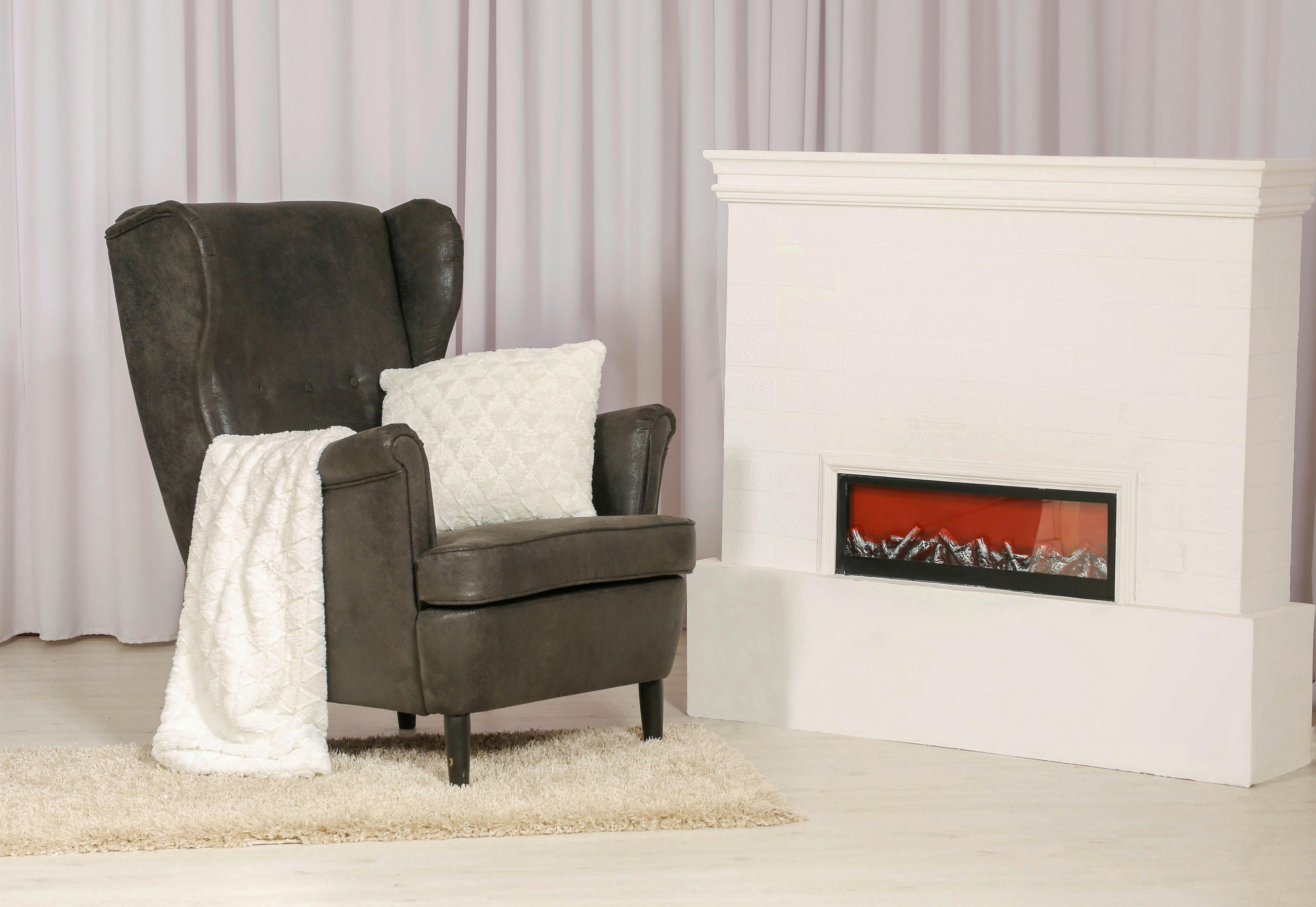 KRESLO UŠIAK, drevo, textil, kartón, kompozitné drevo, tmavohnedá - hnedá/čierna, Basics, kartón/drevo (82cm) - Niels Andersson