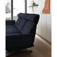 ECKSOFA Dunkelblau Flachgewebe  - Schwarz/Dunkelblau, Design, Textil/Metall (176-217/279-327cm) - Dieter Knoll