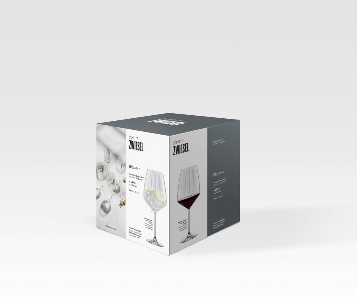 GLÄSERSET Blossom  4-teilig  - Transparent, Design, Glas (11,1/22,7cm) - Schott Zwiesel