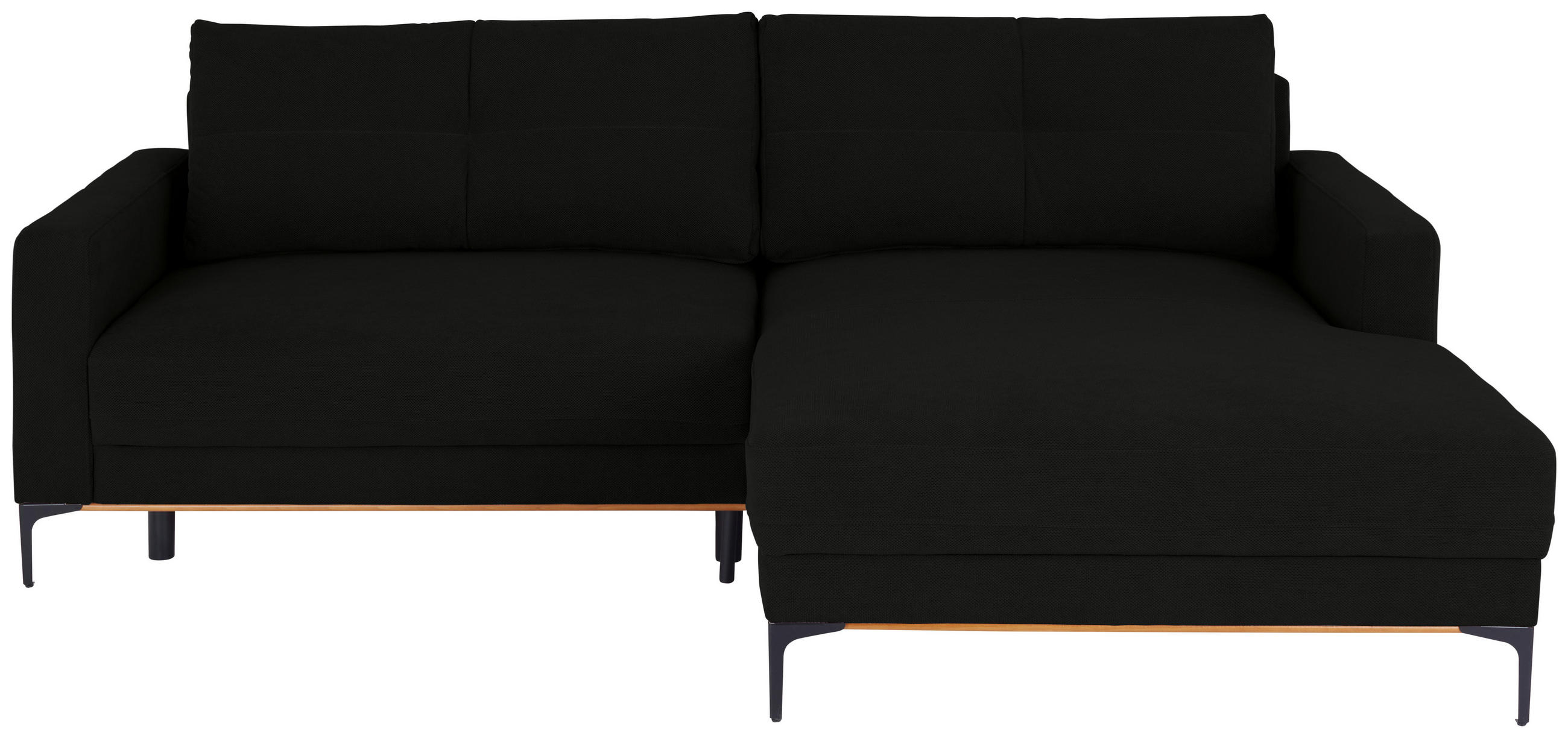 HÖRNSOFFA i svart  - svart, Modern, metall/textil (238/162cm) - Ondega