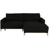 ECKSOFA in Schwarz  - Schwarz, Modern, Textil/Metall (238/162cm) - Ondega