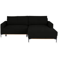 ECKSOFA in Schwarz  - Schwarz, Modern, Textil/Metall (238/162cm) - Ondega