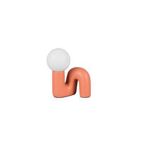 TISCHLEUCHTE Quinn 16,5/21,5/15 cm  - Orange/Weiß, Trend, Glas/Keramik (16,5/21,5/15cm)