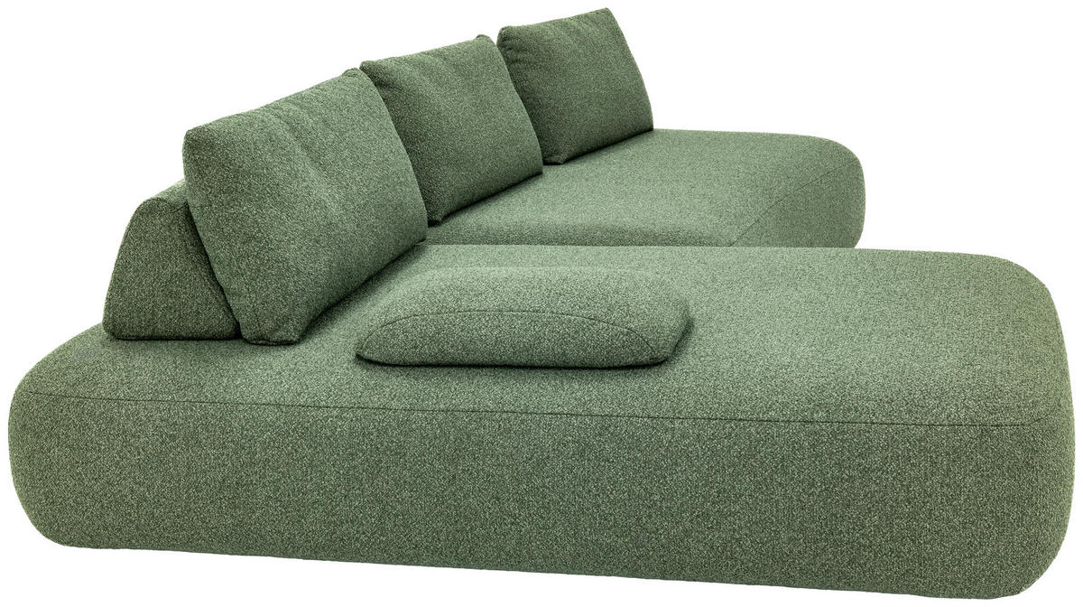 ECKSOFA Chilliano Grün Webstoff  - Schwarz/Grün, Design, Kunststoff/Textil (200/325cm) - Chilliano