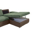 ECKSOFA in Flachgewebe Braun, Olivgrün 271/175 cm - Braun/Olivgrün, Design, Kunststoff/Textil (271/175cm) - Xora