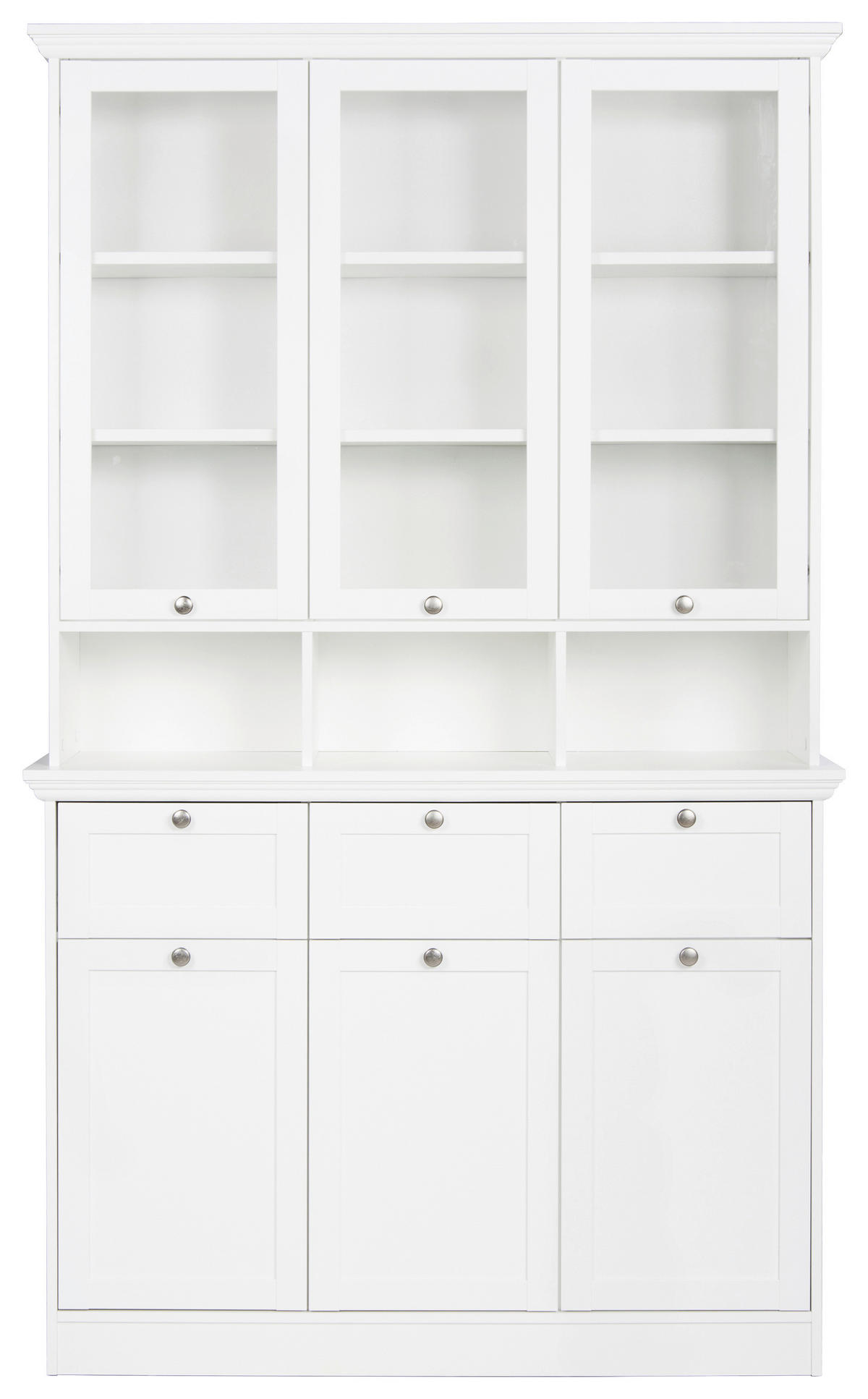 VITRINE in Weiß  - Schwarz/Weiß, LIFESTYLE, Holzwerkstoff/Metall (120/200/40cm) - Carryhome