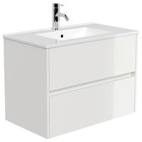 WASCHTISCHKOMBI  - Weiß Hochglanz/Weiß, MODERN, Keramik/Holzwerkstoff (81/58,7/46,5cm) - MID.YOU