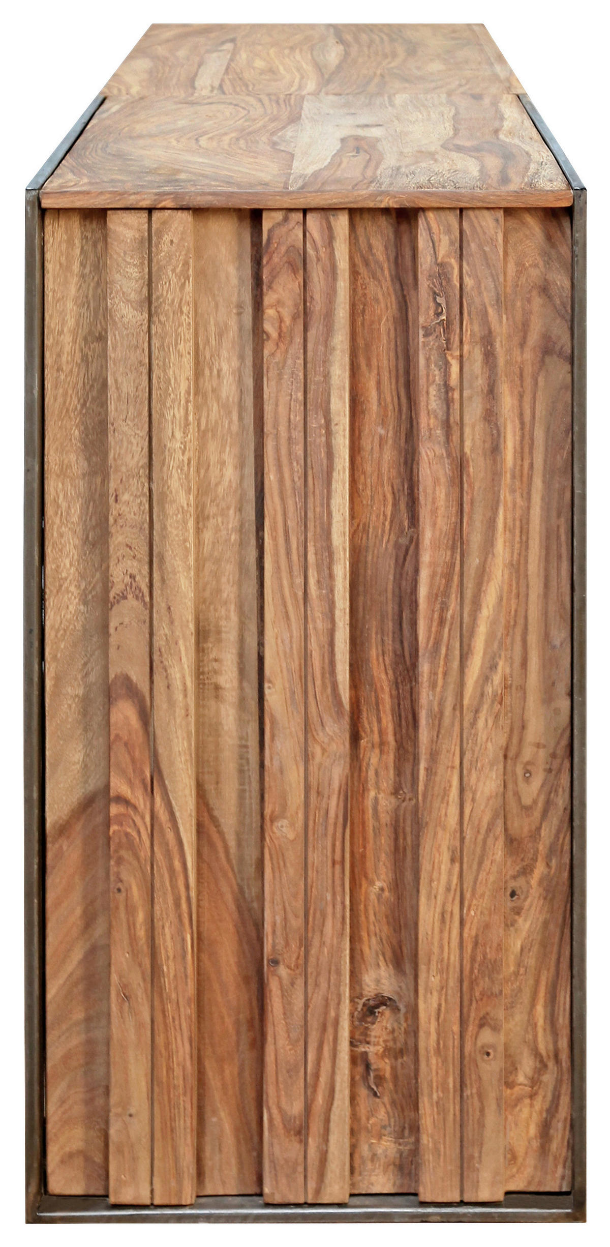 COMODĂ 156/75/40 cm  - culoare lemn sheesham/culoare natur, Modern, metal/lemn (156/75/40cm) - MID.YOU