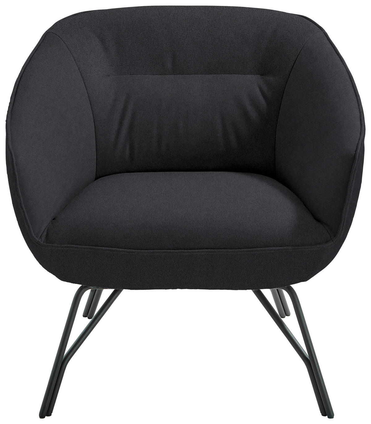 COCKTAILSESSEL - Anthrazit, Design, Leder/Metall (76/80/73cm) - Joop!